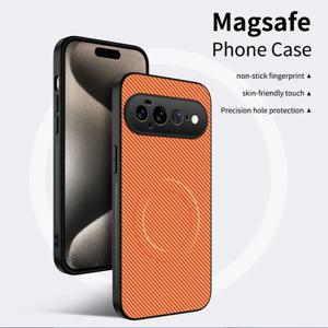 Google Pixel 11 Pro 9 8 7 6 5 4 3 10 Pro XL 10A 9A 8A 7A 6A 5A 4A 3A용 Magsafe 마그네틱 케이스용 하드 PC+탄소 섬유 질감