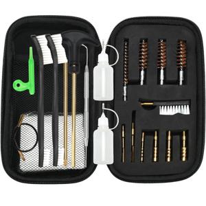 .22.357/.38/9mm.40.45용 만능 총기 청소 키트, 브러쉬 도구, 총기 청소 용품, 21 in 1 총기 청소 액세서리