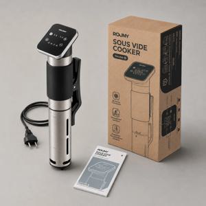 ROUNY 수비드 쿠커, 1300W 방수 침수식 서큘레이터, 타이머 및 터치 컨트롤 기능 포함, 가정 및 스테이크 요리용, 텐더 1