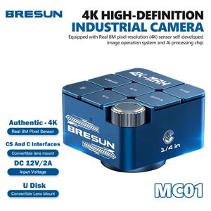 브레선 MC01 4K-MAX 고화질 산업용 카메라 HDMI/USB 4K 60/30FPS 휴대폰 수리 현미경 HD 카메라 도구