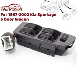 Kia Sportage 용 파워 윈도우 제어 스위치 1997 1998 1999 2000-2002 왼손잡이용 드라이브 0K03T6635096 리프터 유리 버튼 도어 잠금 장치