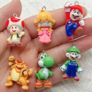 10pcs 만화 소녀 동물 수지 펜던트, DIY 액세서리 팔찌 목걸이 키 체인 펜던트 쥬얼리