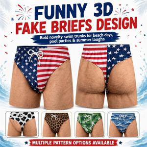 3D 프린트 가짜 엉덩이 패턴 재미있는 남성용 수영복 개성있는 비치 파티 보드 반바지 독특한 레오파드 무늬 여름 재미있는 반바지