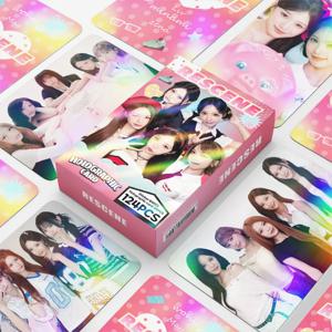 124개/세트 아이돌 걸그룹 RESCENE 싱글 PrettyGirl HD 프린트 레이저 플래시 카드 WONI LIV MINAMI MAY ZENA 팬 컬렉션 선물