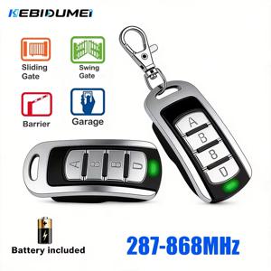KEBIDUMEI 롤링 코드 원격 복사기 287-868MHz 433MHz 868.35MHz 차고 문 무선 원격 제어 송신기
