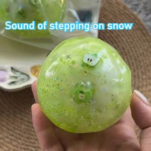 바삭바삭하고 말랑말랑한 볼 크래킹 왁스 크런치 스트레스 볼 ASMR 눈 밟는 소리 안티 스트레스 릴리프 피젯 토이 성인용