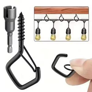 1-10Pcs 사각형 스냅 안전 후크 여러 색상의 후크 튼튼한 안티 드롭 걸이형 후크 스트링 조명 걸이형 화분용 걸이형 후크