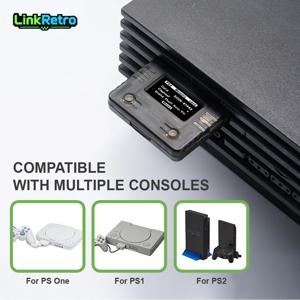 LinkRetro OLED 다목적 메모리 카드 에뮬레이터 SD2PSX SD2PSXTD 펌웨어 USB-C (소니 PS 원/PS1/PS2 레트로 게임 콘솔용)
