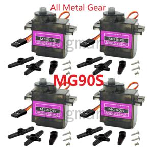MG90S 서보 1/2/4/10/20/50개 올 메탈 기어 9g SG90 업그레이드 버전 헬리콥터 보트 자동차 미니 서보 아두이노 프로젝트용