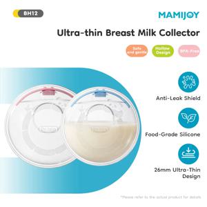 마미조이 모유 수집기 2개입 26mm 초박형 실리콘 BPA 프리 웨어러블 수유컵 누수 방지 모유 저장컵 (엄마들을 위한)
