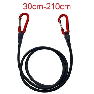 30-210cm 8mm 포장용 로프, 빨간색 고리가 있는 야외용 탄성 번지 코드, 자전거, 자동차, 수하물, 루프랙 스트랩용 경량 스트레치 로프