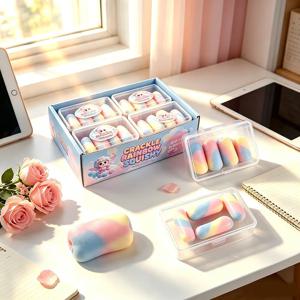 민트 초콜릿 크리스피 왁스 볼 스퀴시 장난감 크런치 사운드 스퀴즈 리셰이프드 핸드메이드 스트레스 해소 피젯 장난감 수납함 포함 선물