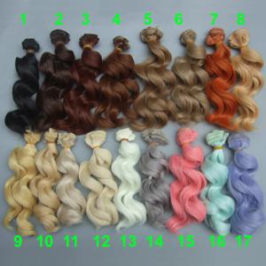 1pcs 15cm 고온 내열성 인형 머리카락 1/3 1/4 1/6 BJD Diy 곱슬 인형 가발