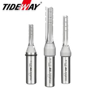 Tideway 1/2 생크 3 플루트 커팅 스트레이트 라우터 비트 TCT 커터 목공 CNC 트리밍 슬롯 비트 목재 용 밀링 커터