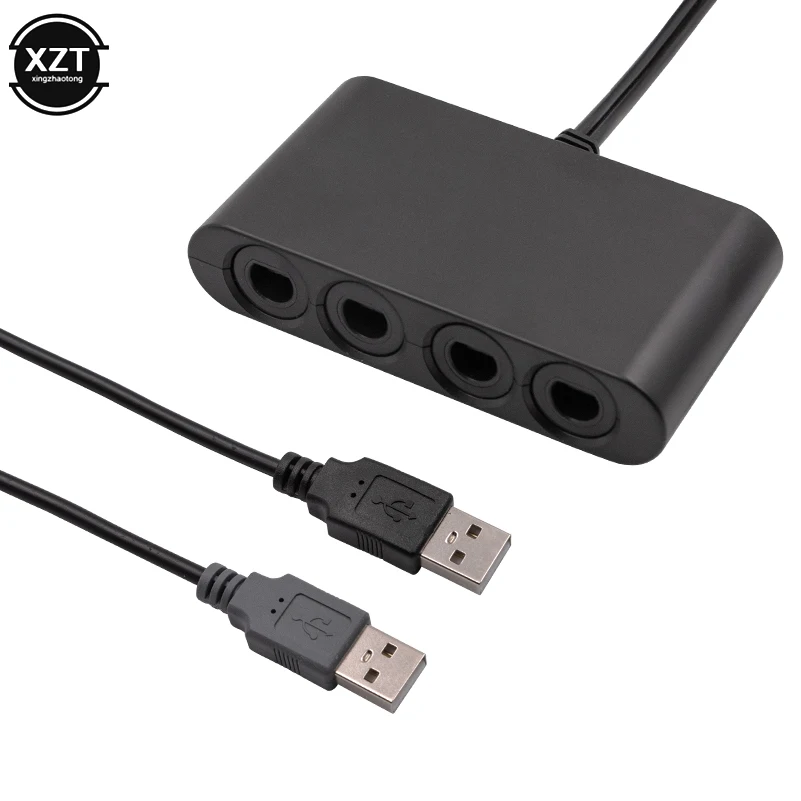 4 포트 GC 컨트롤러 USB 어댑터 게임큐브 컨트롤러 어댑터 닌텐도 스위치에 적합 Wii u / PC 콘솔 지원, 드롭 배송