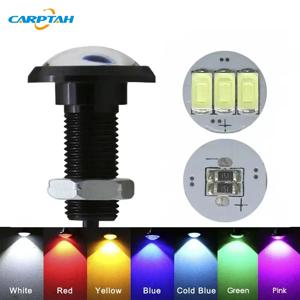 CARPTAH 1pcs 독수리 눈 LED 자동차 빛 주간 주행 등 DRL 자동차 주차 신호 램프 12v 18mm 23mm 오토바이 자동
