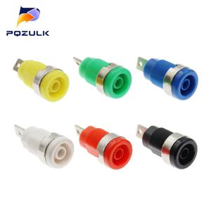 5PCS 4MM 바나나 플러그 여성 잭 소켓 플러그 와이어 커넥터 5 색 각 1PCS 멀티 미터 소켓 바나나 헤드 여성