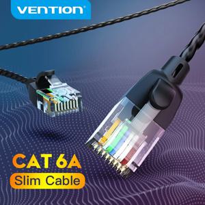 Vention 이더넷 케이블, UTP RJ 45 슬림 패치 케이블, 모뎀 라우터용 호환 패치 코드, Cat6A, 10Gbps 랜 케이블