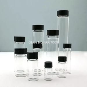 2ml ~ 60ml 투명 유리 샘플 유리병 실험실 시약 병 화학 실험용 작은 투명 약병