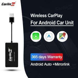 Carlinkit 애플 무선 카플레이 액티베이터 및 안드로이드 자동 유선 USB 동글, 안드로이드 라디오 유닛 블루투스 충전기 미러 링크