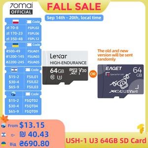 고내구성 마이크로 SD 32GB 64GB 128GB TF 카드 USH-3 (70mai 4K 블랙박스 A810 A800SE A800S A510 A500S M310 S500 EAGET 카드용)