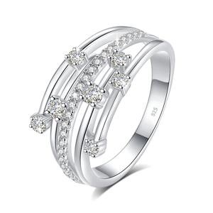 Szjinao 브랜드 트렌디 Moissanite 반지 영원 웨딩 밴드 솔리드 925 실버 반지 여성을위한 보석 약혼 선물 Dropship