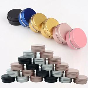 10Pcs 5g 10g 15g 20g 30g 50g 60g 빈 금속 알루미늄 통 캔 스크류 탑 라운드 캔들 스파이스 페이스 크림 캔 인감 뚜껑 용기