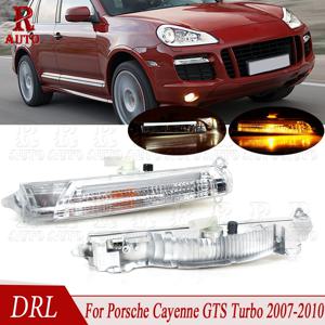 R-AUTO 7L5941181E 7L5941182E 주간 주행 주행 라이트 프론트 범퍼 LED 포그 램프 (포르쉐 카이엔 GTS 터보 2007-2010)