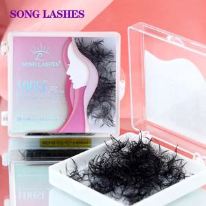 SONG LASHES 샤프 슬림 좁은 스템 프리메이드 볼륨 팬, 느슨한 얇은 포인티 베이스, 러시아 볼륨 속눈썹 연장, 3D ~ 16D 팬