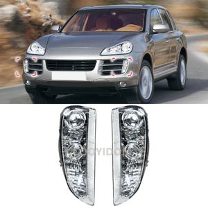 포르쉐 카이엔 용 자동차 DRL 앞 범퍼 운전 라이트 2007 2008 2009 2010 전구가없는 자동 주간 러닝 램프