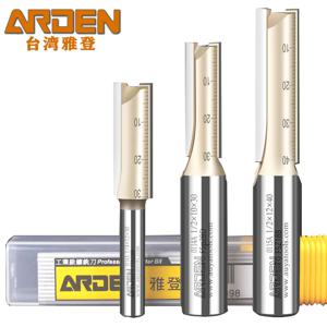 아덴 메트릭 2F 스트레이트 루터 비트 1/4 1/2 인치 샹크 3-25mm 절삭 직경 초경 슬롯형 절삭/조각용 비트 (목재, MDF용)