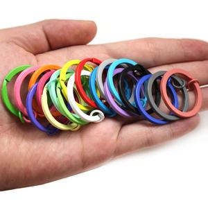 10-20 개/갑 다채로운 열쇠 고리 열쇠 고리 액세서리 30mm 라운드 분할 키 체인 DIY 금속 키 홀더 분할 반지 도매