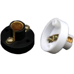 2pcs E10 E12 E14 나사 라운드 변환 플랫 LED 램프 홀더 5A 침실 작은 나사 Led 조명 헤드 기본 소켓 220V 블랙