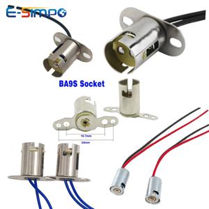 2pcs 1157 BA15D BAY15D 1156 BA15S 4pcs BA9S 자동 자동차 회전 신호 LED 전구 와이어 어댑터 램프 소켓 홀더