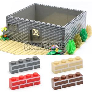 Marumine MOC 벽돌 100PCS 1x4 집 벽 빌딩 블록 큐브 부품 15533 건설 아이디어 액세서리 부품과 호환 가능