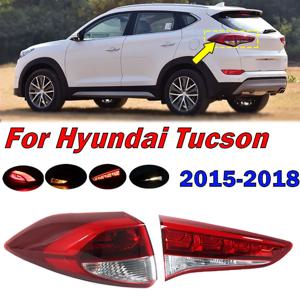 Hyundai Tucson 2015 2016 2017 2018 자동차 액세서리 후면 내부 외부 테일 라이트 LED 후면 안개 램프 자동 회전 신호 브레이크 램프