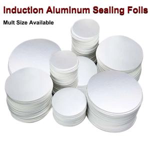 100pcs 36-121mm PET 플라스틱 병 전자기 유도 씰링 포일 라이너 PE 화장품 캔 알루미늄 호일 씰링 필름