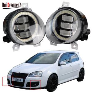 2 X 자동차 전면 LED 안개등 DRL Canbus 천사 눈 안개 주간 러닝 램프 폭스 바겐 폭스 바겐 골프 Mk5 토끼 GTI (1K) 2004-2009