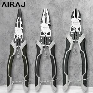AIRAJ 다기능 범용 대각형 플라이어 하드웨어 철사 절단기 전문 전기공 미끄럼 방지 내구성 있는 수리 도구