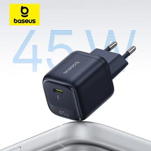 베이스어스 45W GaN 충전기 아이폰 17 16 15 14 13 Pro Max USB C 충전기 PD QC PPS 고속 충전 지원 노트북용