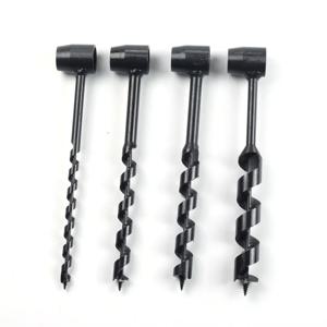 Bushcraft 야외 생존 핸드 드릴 탄소강 수동 오거 수동 생존 드릴 셀프 태핑 목재 펀칭 도구