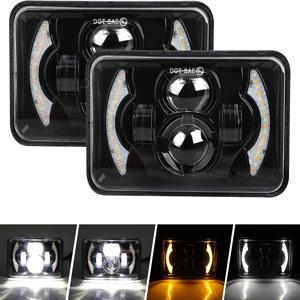 자동차 80W 4x6 인치 LED H4 헤드 라이트 프로젝터 H4651 H4652 H4656 H4666 자동차 트럭 변환 Offraod에 대 한 높은 낮은 빔 작업 빛