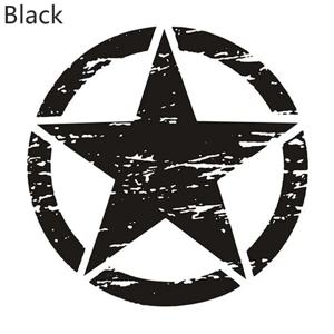 지프 랭글러용 자동차 스티커, 육군 스타 후드, 오프로드 그래픽 데칼, 방수 자외선 차단 비닐 데칼, 15cm