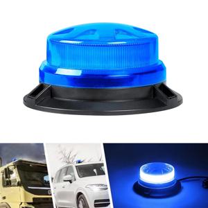 9-28V 미니 LED 노란색 파란색 회전식 구급차 비상 스트로브 경고등 자석 부착형 빨간색 녹색 호박색 8가지 모드