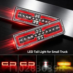 2개 트레일러 테일 라이트 12V 24V 후방 화물등 트럭 후미등 트랙터 테일라이트 다이나믹 방향지시등 브레이크 후진등