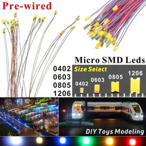 0805 1206 0603 0402, 12V SMD LED 조명, 1.5K 저항기 유선 스트립, 마이크로 모델 기차, 건물 모래 테이블 조명 장면 레이아웃
