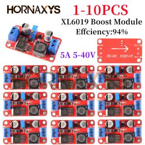 1-10PCS XL6019 DC-DC 스텝 업 전원 모듈 DC-DC 부스트 볼트 컨버터 가변 전원 공급 장치 출력 3V-40V ~ 5V-45V 공급