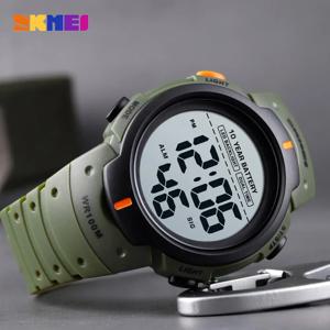 SKMEI 1560 남성용 스포츠 전자 시계 100M 방수 LED 디스플레이 디지털 남성용 손목 시계 스톱워치 군사 Reloj Hombre