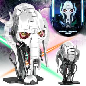 788pcs MOC 아이디어 일반 Grievous 헬멧 빌딩 블록 벽돌 모델 헬멧 컬렉션 어린이를위한 장난감 조립 성인 선물