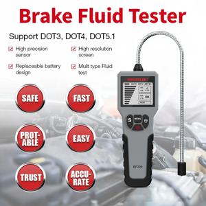 12V 디지털 브레이크액 테스터 BF100 BF200, LED 표시등 자동 브레이크 오일 수분 검사 도구, DOT3 DOT4 DOT5.1 호환